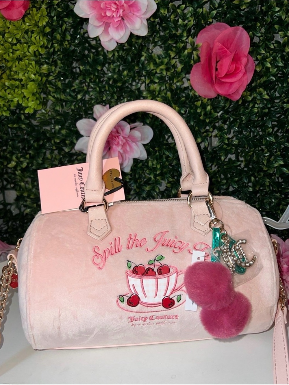 🩷🍒 Juicy couture sweet tea party satchel